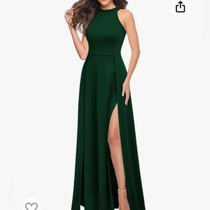 Dark green formal dress, worn once.  In perfect condition.